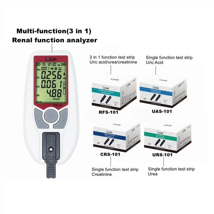 LYSUN Portable 6 in 1 TC/TG/HDL/UR/UA/CR Dry Biochemical Analyzer For Cholesterol U